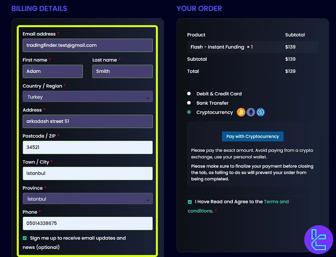 FundYourFX Kayıt Formu