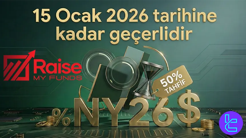 RaiseMyFunds NY26 indirim kodu prop trading challenge’larına uygulanıyor