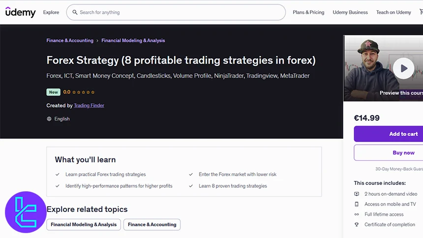 Udemy'deki TradingFinder kursu