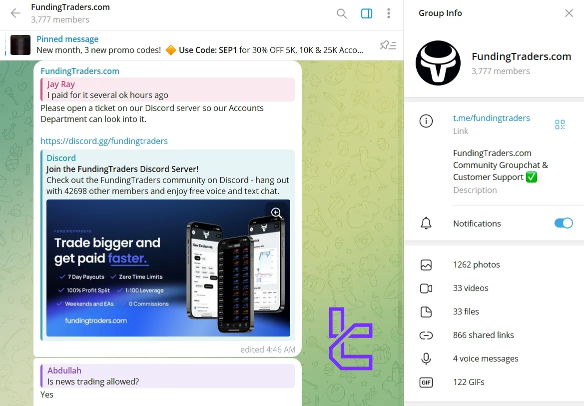 Funding Traders Telegram Topluluğu